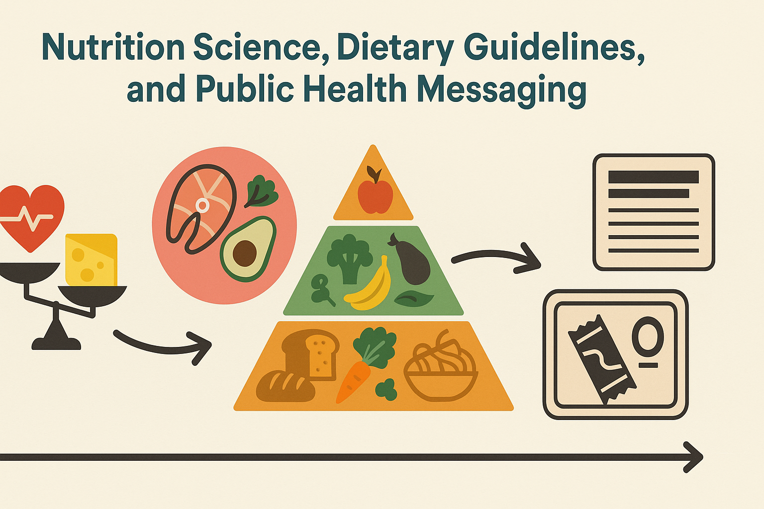 Diagram tracing 20 years of nutrition trends—low-fat, keto, plant-based, and food labeling—exploring Can People Eat More Today Than 20 Years Ago