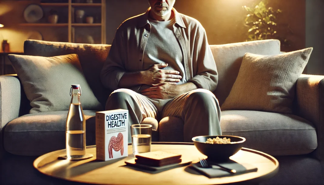 Person experiencing GI symptoms at home reflecting common early gastrointestinal discomforts