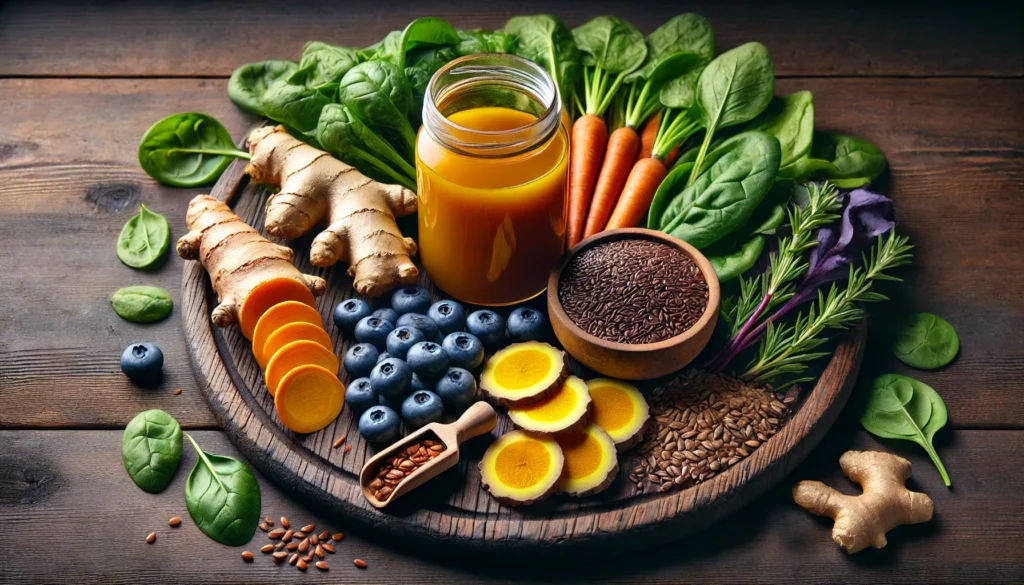 Healing foods like turmeric, bone broth, and berries that show how to fix your gut with nutrition