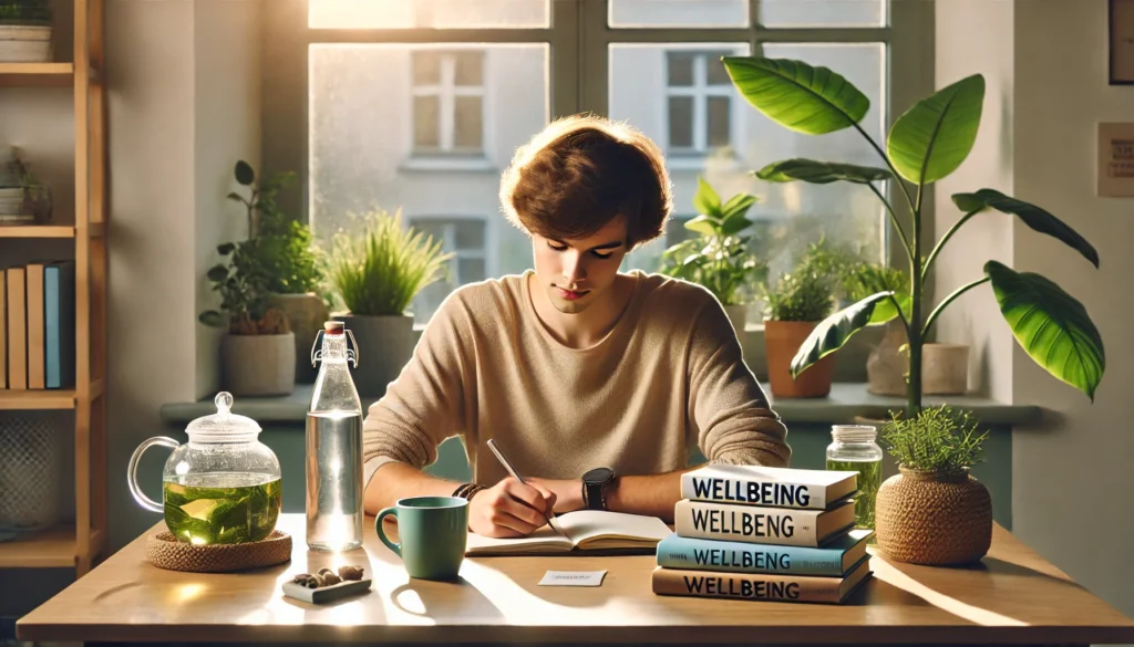Young adult creating healthy habits to recover from memory loss and stop forgetting things at 20